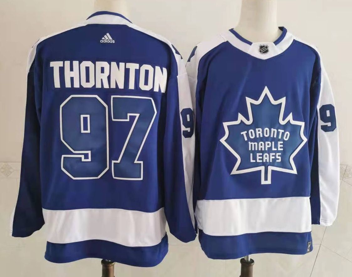 Men Toronto Maple Leafs #97 Thornton Blue Authentic Stitched 2021 Adidias NHL Jersey
